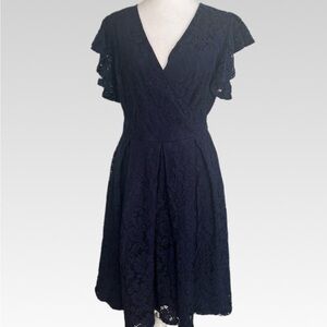 MISSMAY Chic Navy Lace Midi  Dress size M